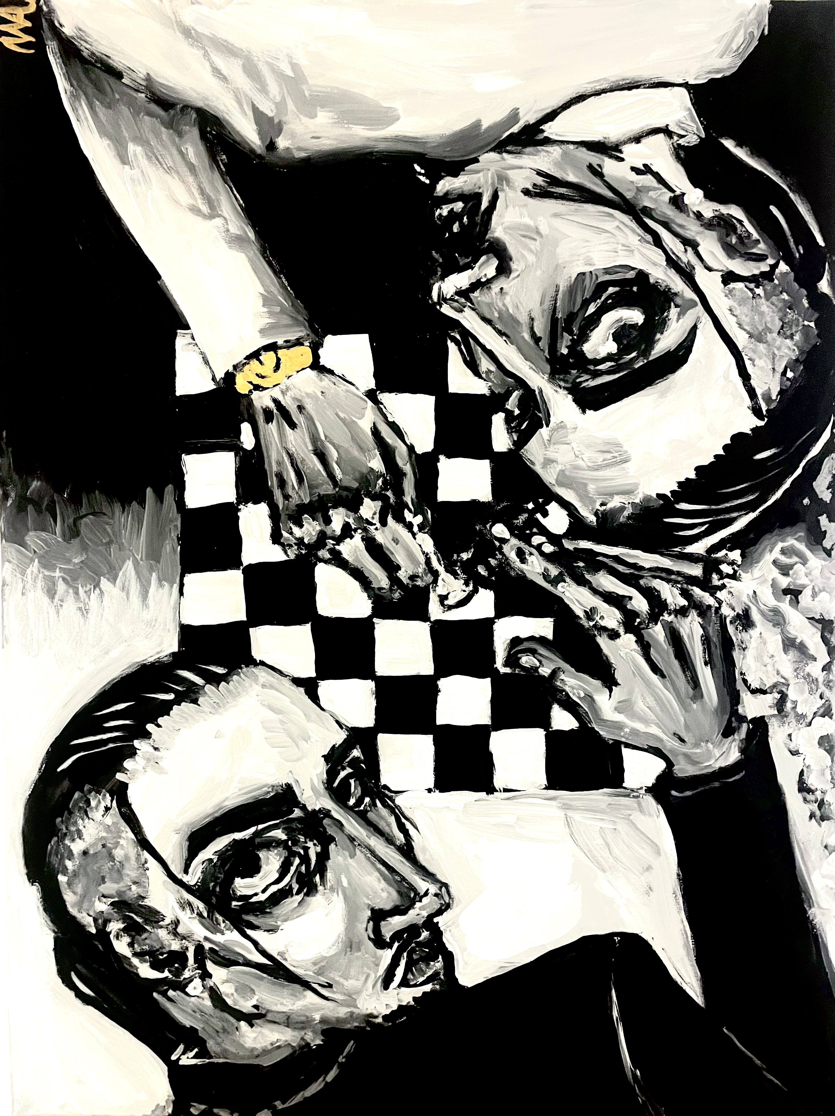 Baby Gang inspired by A angelo del male 60x80cm gouache